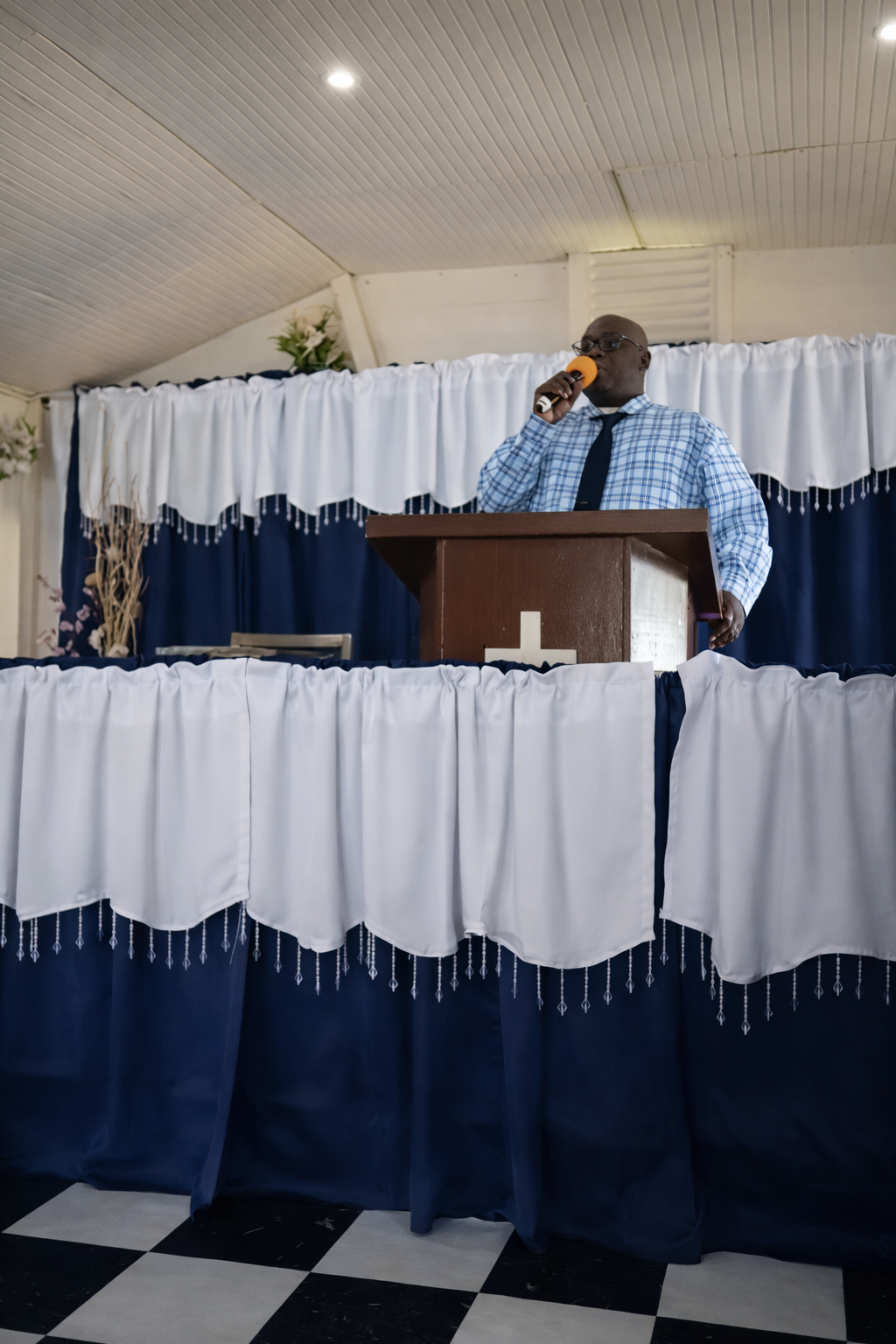 Reverend Dr. Charles Jack at the pulpit
